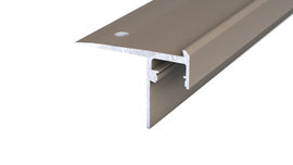 LED stair nosing for design floorings  - stainless steel matt