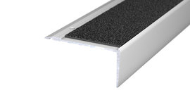 Treppenkante mit Antirutsch-Einlage - silber / schwarz