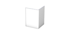 Corner protective square - silver