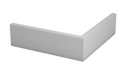 Outer corners for skirting boards - silver