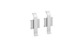Profile ties for skirting board - silver