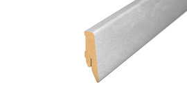 Wall skirting board for laminate - aluminium brushed