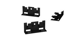 Wall skirting board for laminate - 30 Clips (black)