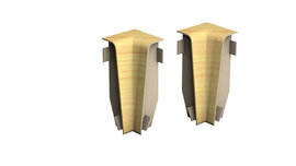 Inner corners for skirting board - maple