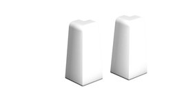 Outer corners for skirting board - white