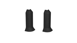 Outer corners for skirting board - black