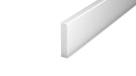 Rigid foam core skirting board "Tondo" - white