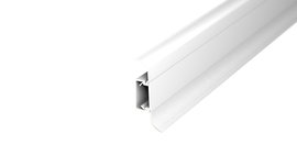 Skirting board with cable duct - white
