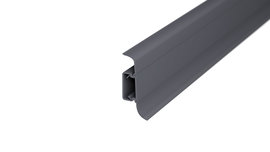 Skirting board with cable duct - dark-grey