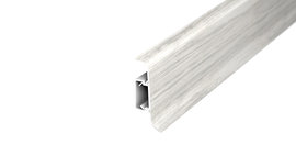 Skirting board with cable duct - Ash white
