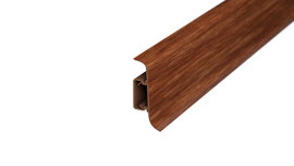 Skirting board with cable duct - walnut red