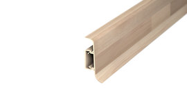 Skirting board with cable duct - walnut olive