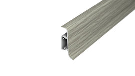 Skirting board with cable duct - Oak grey