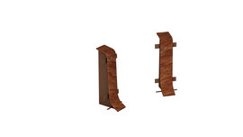 Profile ties for skirting board - walnut red