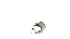 Outer corner for quarter-circle-trim - stainless steel brushed