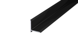Wall connection section - black powdercoated (RAL 9005)