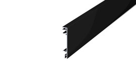 Aluminium clips skirting board - black (RAL 9005)