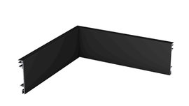 Inner corners for skirting boards - black (RAL 9005)