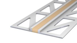 Aluminium expansion joint section - beige