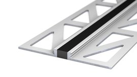 Aluminium expansion joint section - black