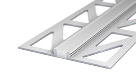 Aluminium expansion joint section - silver-grey
