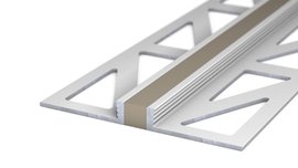 Aluminium expansion joint section - grey-beige