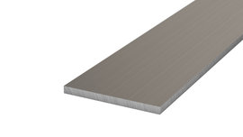 Flat section, stainless steel, 3 mm - stainless steel brushed