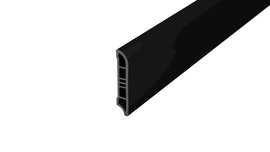 Hollow chamber skirting board "Cellpro 60" - black