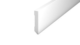 Rigid foam core skirting board "Mondo" - white