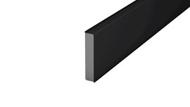 Rigid foam core skirting board "Tondo" - black