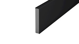 Rigid foam core skirting board "Tondo" - black